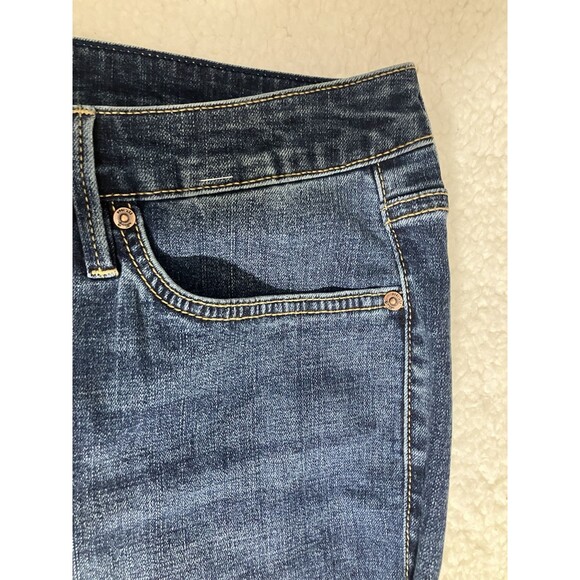 Seven7 Women's Slim Straight Jeans Size 8 Birch Blue Dark Wash Denim Stretch - Picture 5 of 11